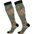 thumbnail image 1 of FREEAMG Banana Pattern Compression Socks for Women and Men, 1 Pair, 1 of 7