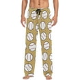 thumbnail image 1 of FREEAMG Baseball Print Pajama Pants for Men, Men's Separate Bottoms, Comfortable Sleep Lounge Pj Pants, 1 of 7