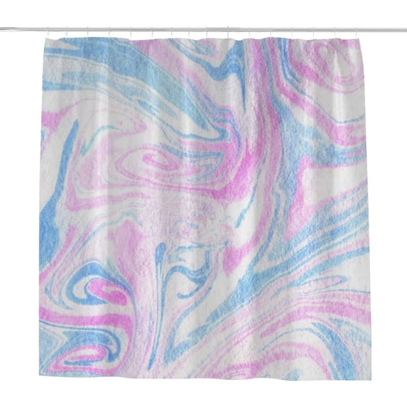 FREEAMG Bath Curtains Shower Curtain Ink Marble Bathroom Waterproof Machine Washable Fabric Decor Shower Curtains for Bathroom, 72x72 inch