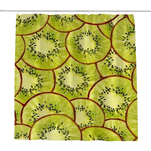 FREEAMG Bath Curtains Shower Curtain Kiwi Fruit Bathroom Waterproof Machine Washable Fabric Decor Shower Curtains for Bathroom, 60x72 inch