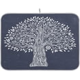 thumbnail image 1 of FREEAMG Beautiful Ethnic Tree Of Life Absorbent Dish Drying Mat Large Microfiber Kitchen Countertop Table Protector Multi-Purpose Counter Rack Sink Drainer Pad 16"x 18", 1 of 5