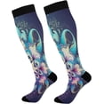 thumbnail image 1 of FREEAMG Beautiful Mandala Pattern Compression Socks for Women and Men(2Pairs)-Best Support for Running, Athletic, Nursing, Travel, 1 of 7