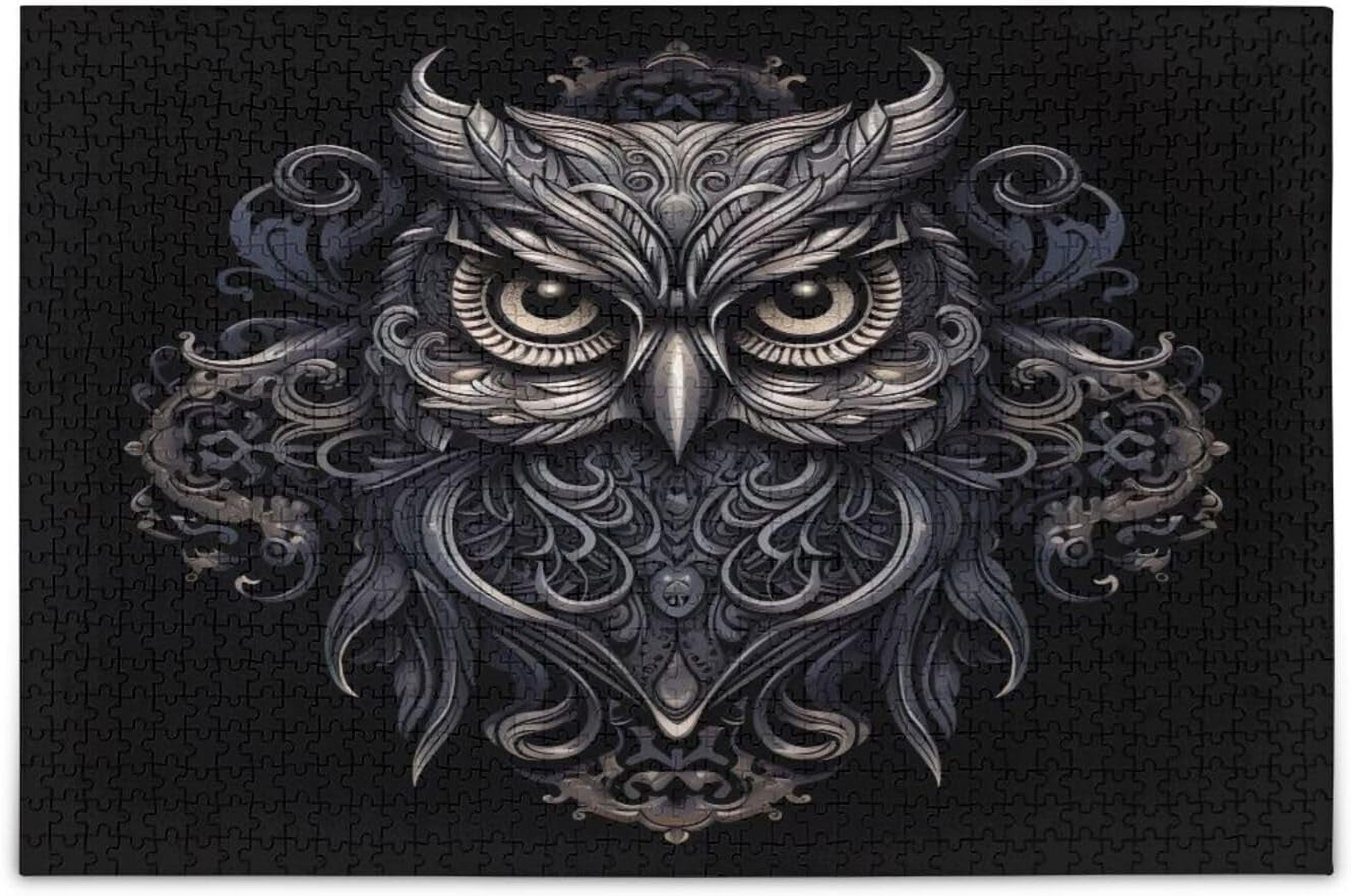 FREEAMG Black Owl Jigsaw Puzzles for Adults 1000 Piece, Puzzles for ...
