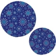 thumbnail image 1 of FREEAMG Blue Christmas Snowflake Pot Holder Trivets Set of 2, Heat Resistant Cotton Rope Round Trivets for Hot Dishes, Bowl,Teapot, Hot Pot and Pans, 1 of 7