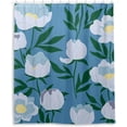 thumbnail image 1 of FREEAMG Blue Flowers Shower Curtain Waterproof Fabric Shower Curtains for Bathroom Decoration Curtain with 12 Hooks 60x72 Inch, 1 of 6