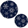 thumbnail image 1 of FREEAMG Blue Snowflake Pot Holder Trivets Set of 2, Heat Resistant Cotton Rope Round Trivets for Hot Dishes, Bowl,Teapot, Hot Pot and Pans, 1 of 7
