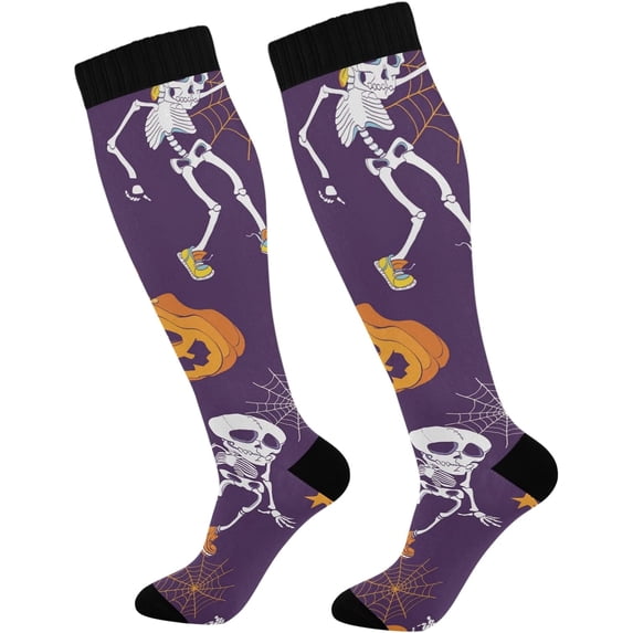 FREEAMG Bright Red Primula Compression Socks for Women and Men, 1 Pair