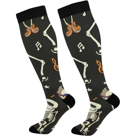 FREEAMG Bright Red Primula Compression Socks for Women and Men, 1 Pair