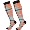 thumbnail image 1 of FREEAMG Buffalo Plaid Compression Socks Women Men Long Stocking (20-30mmHg) Travel Knee High Stockings for Athletic Sports,Running,Cycling,Nursing, 1 of 7
