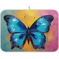thumbnail image 1 of FREEAMG Butterfly Dish Drying Mats Tableware Absorption Water Mat Home Decor Drying Pad for Kitchen Countertop, 16 X 18 Inch, 1 of 7