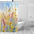 thumbnail image 1 of FREEAMG Butterfly Flower Shower Curtain, Waterproof Fabric Shower Curtains with 12 Hooks for Bathroom Hotel Spa Home Decor, 60 x 72 Inch, 1 of 6