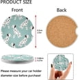 thumbnail image 1 of FREEAMG Car Coasters 2 Pack, 2.5inch Cute White Dalmatian Dog Absorbent Ceramic Coaster for Cup Holder, 1 of 6