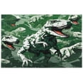 thumbnail image 1 of FREEAMG Cartoon Camo Dinosaur Puzzle 500 Pieces - Wooden Jigsaw Puzzles for Family Games - Suitable for Teenagers and Adults, 20.5"x14.9", 1 of 7