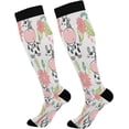 thumbnail image 1 of FREEAMG Cartoon Cows Compression Socks for Women&Men Circulation-Best Support for Nurses,Running,Athletic-1 Pairs, 1 of 7