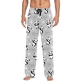 thumbnail image 1 of FREEAMG Cartoon Panda Bears Pajama Pants for Men, Men's Separate Bottoms, Comfortable Sleep Lounge Pj Pants, 1 of 7