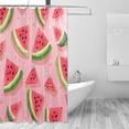 thumbnail image 1 of FREEAMG Cartoon Watermelon Shower Curtain Waterproof Washable Shower Bath Curtain 60x72 Inch Bathroom Decoration Fabric Shower Curtains with 12 Hooks, 1 of 6