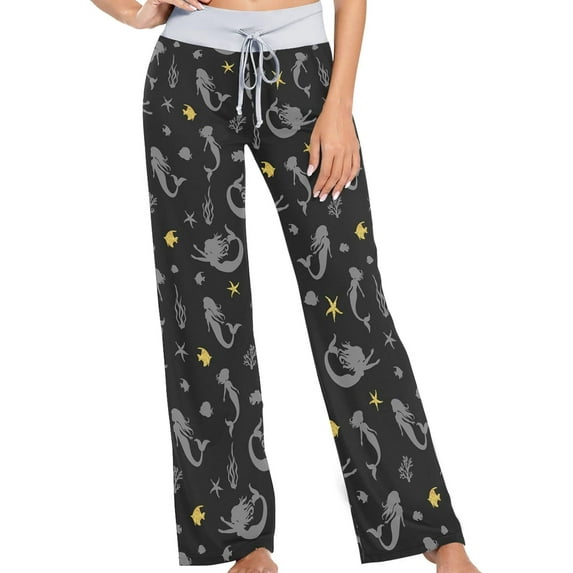 FREEAMG Chic Floral Womens Comfy Drawstring Lounge Pajama Pants Sleepwear Bottom