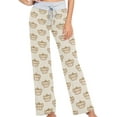 thumbnail image 1 of FREEAMG Chic Lifelike Floral Pattern Drawstring Lounge Wide Leg Pajama Sleepwear Bottom, 1 of 5