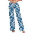 thumbnail image 1 of FREEAMG Chic Lifelike Floral Pattern Drawstring Lounge Wide Leg Pajama Sleepwear Bottom, 1 of 6