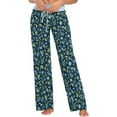 thumbnail image 1 of FREEAMG Chic Pattern Floral Drawstring Lounge Wide Leg Pajama Sleepwear Bottom, 1 of 6