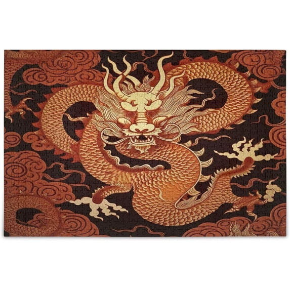 FREEAMG Chinese Dragon 1000 Piece Puzzle for Adults, Family Game Intellective Toys Wall Art Work for Educational Gift Home Decor