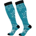 thumbnail image 1 of FREEAMG Christmas Compression Socks Women Men Long Stocking (20-30mmHg) Travel Knee High Stockings for Athletic Sports,Running,Cycling,Nursing, 1 of 7