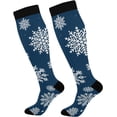 thumbnail image 1 of FREEAMG Christmas Compression Socks Women Men Long Stocking (20-30mmHg) Travel Knee High Stockings for Athletic Sports,Running,Cycling,Nursing, 1 of 7