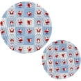 thumbnail image 1 of FREEAMG Christmas Santa Trivets for Hot Pots and Pans and Pot Holders 2PCS – Cotton Rope Round Mats, Hot Pads for Kitchens, Coasters, Placemats, 1 of 7