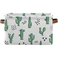 thumbnail image 1 of FREEAMG Collapsible Storage Basket Cactus Rectangular Storage Bins Baskets Toys Storage Bins with Handles for Bedroom Home Office 1PCS, 1 of 7