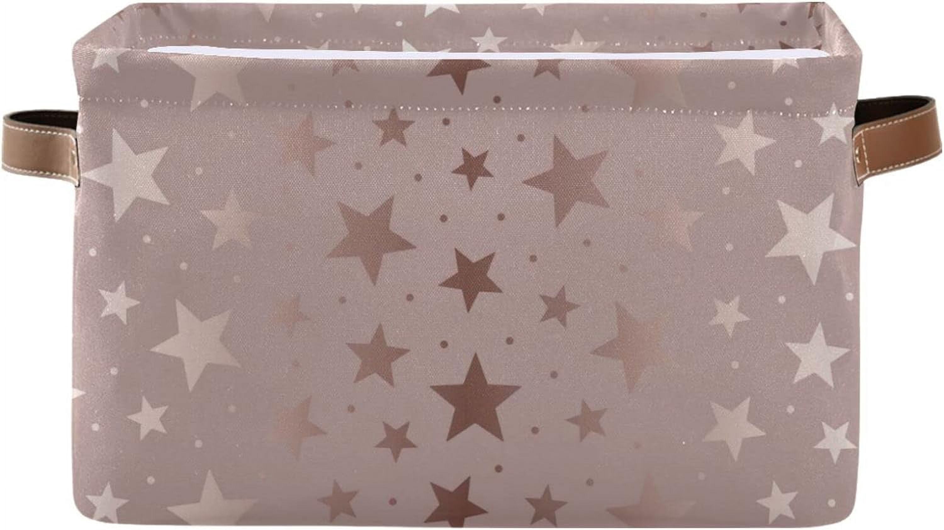 FREEAMG Collapsible Storage Basket Star Glitter Texture Rectangular ...