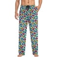 thumbnail image 1 of FREEAMG Colorful Leaf Pattern Pajama Pants for Men, Men's Separate Bottoms, Pure Cotton Comfortable Lounge Pants?259?, 1 of 7