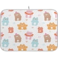 thumbnail image 1 of FREEAMG Cute Bear Dish Drying Mats for Kitchen Counter, Heat-Resistant Dishes Drying Pad, Ultra Absorbent Drying Mat for Coffee Machine Sink Rack 16x18 Inch, 1 of 7