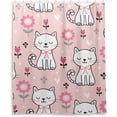 thumbnail image 1 of FREEAMG Cute Cat Shower Curtain with Hooks, Waterproof Washable Fabric Shower Curtain for Bathroom Bathtub Decor, 60"x 72", 1 of 6
