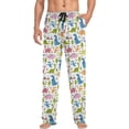 thumbnail image 1 of FREEAMG Cute Dinosaur Pajama Pants for Men, Men's Separate Bottoms, Pure Cotton Comfortable Lounge Pants for Men（241）, 1 of 7
