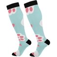 thumbnail image 1 of FREEAMG Cute Dog Paw Compression Socks for Men & Women Knee High Stockings for Running, Sport, Hiking & Travel, 1 of 7