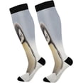 thumbnail image 1 of FREEAMG Cute Penguin Compression Socks Women Men Knee High Stockings for Sports,Running,Travel 1Pair, 1 of 7