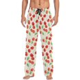 thumbnail image 1 of FREEAMG Cute Red Cherries Pajama Pants for Men, Men's Separate Bottoms, Comfortable Sleep Lounge Pj Pants, 1 of 7