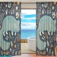 thumbnail image 1 of FREEAMG Cute Sloth Sheer Window Curtain Panel Drape 55x78 Inch for Living Room Bedroom Kids Room 2 Piece, 1 of 4