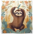 thumbnail image 1 of FREEAMG Cute Sloth Shower Curtain - 72x72 Inch Waterproof Fabric Shower Curtains with 12 Hooks - Modern Home Bathroom Hotel Spa Decorations, 1 of 5