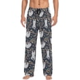 thumbnail image 1 of FREEAMG Cute Sloths Pajama Pants for Men, Men's Separate Bottoms, Comfortable Sleep Lounge Pj Pants, 1 of 7