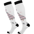 thumbnail image 1 of FREEAMG Cute Valentine's Day Gnome Elf Compression Socks for Women and Men(2Pairs)-Best Support for Running, Athletic, Nursing, Travel, 1 of 7