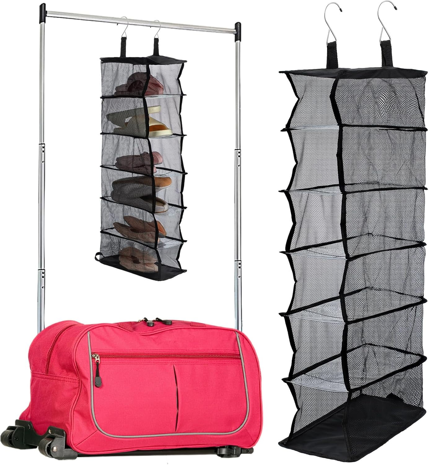 FREEAMG Dance Hanging Shoe Organizer for Dance Bag with Transparent ...