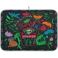 thumbnail image 1 of FREEAMG Day Of The Dead Sugar Skull Cat Flowers Absorbent Dish Drying Mat Microfiber Kitchen Countertop Table Protector Multi-Purpose Counter Rack Sink Drainer Pad 18” x 16”, 1 of 6