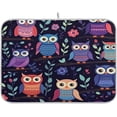 thumbnail image 1 of FREEAMG Dish Drying Mat Cute Owls Absorbent Microfiber Kitchen Dish Mat Super Absorbent Dish Drainer Mat for Kitchen Counter 18" x 24", 1 of 7
