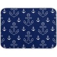 thumbnail image 1 of FREEAMG Dish Drying Mat Navy Blue Anchors Microfiber Kitchen Dish Mat Super Absorbent Dish Drainer Mat Fast Drying Heat-resistant Drying Mat for Kitchen Counter, 16"x18", 1 of 7