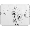 thumbnail image 1 of FREEAMG Dish Drying Mat Spring Dandelion Butterfly Microfiber Absorbent Drying Pad Heat Resistant Counter Kitchen Island Top Protector Housewarming 16"× 18", 1 of 6