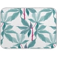 thumbnail image 1 of FREEAMG Dish Drying Mat Turquoise Leaves Kitchen Dish Pads Super Absorbent Microfiber Dish Drying Rack Pads Safe Heat-resistant Kitchen Counter Mat,16x18 Inch, 1 of 7