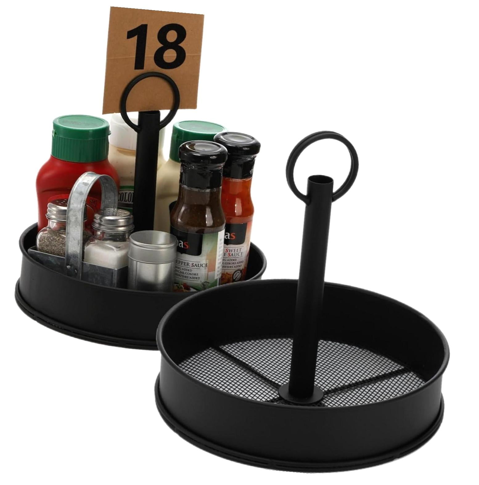 FREEAMG Dual Steel Condiment Organizers, Sauce and Spice Storage Racks ...