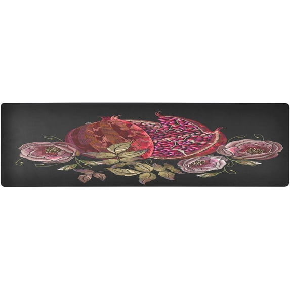FREEAMG Embroidery Pomegranate Pot Holders Durability Trivets for Hot Pots and Pans Waterproof Flower Table Runner Versatility Trivet Mats Table Mats