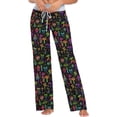 thumbnail image 1 of FREEAMG Floral Fashion Pattern Drawstring Lounge Wide Leg Pajama Sleepwear Bottom, 1 of 5